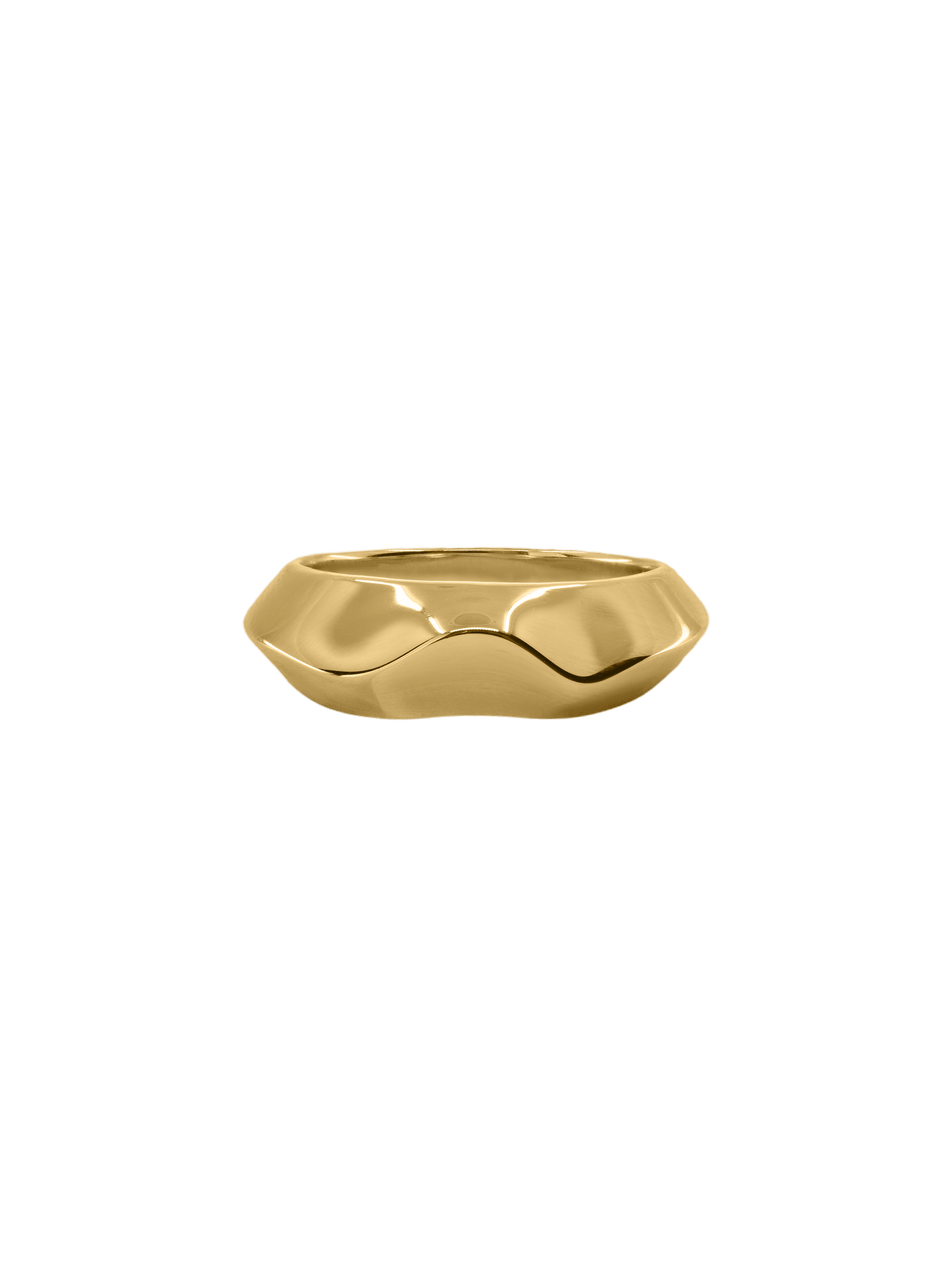 Liquid Gold Crescent Ring | Gold Rings