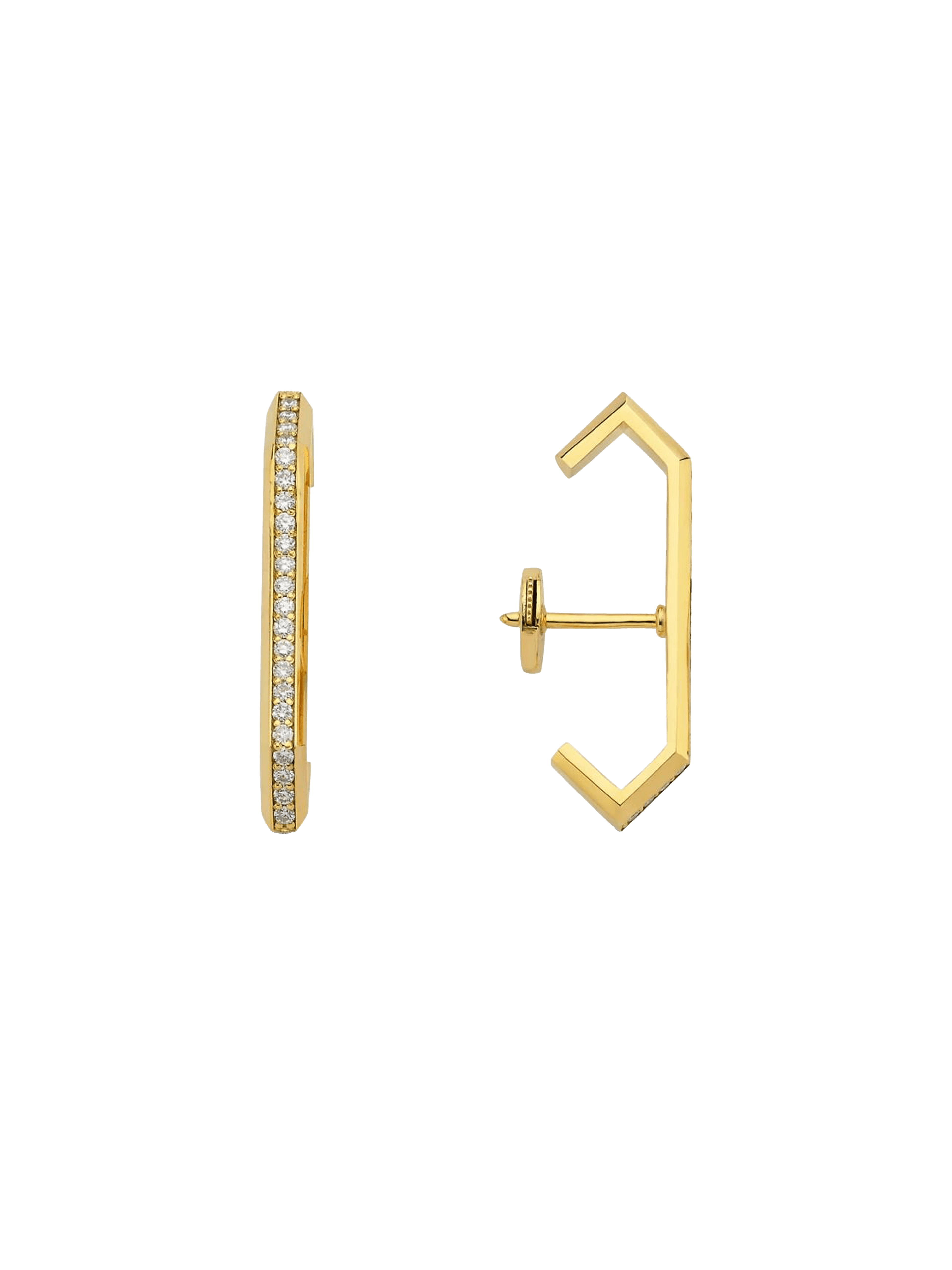 Gold Diamond Earrings